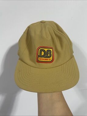 Dutch Bros Tan Cap with Red and Yellow DB Patch